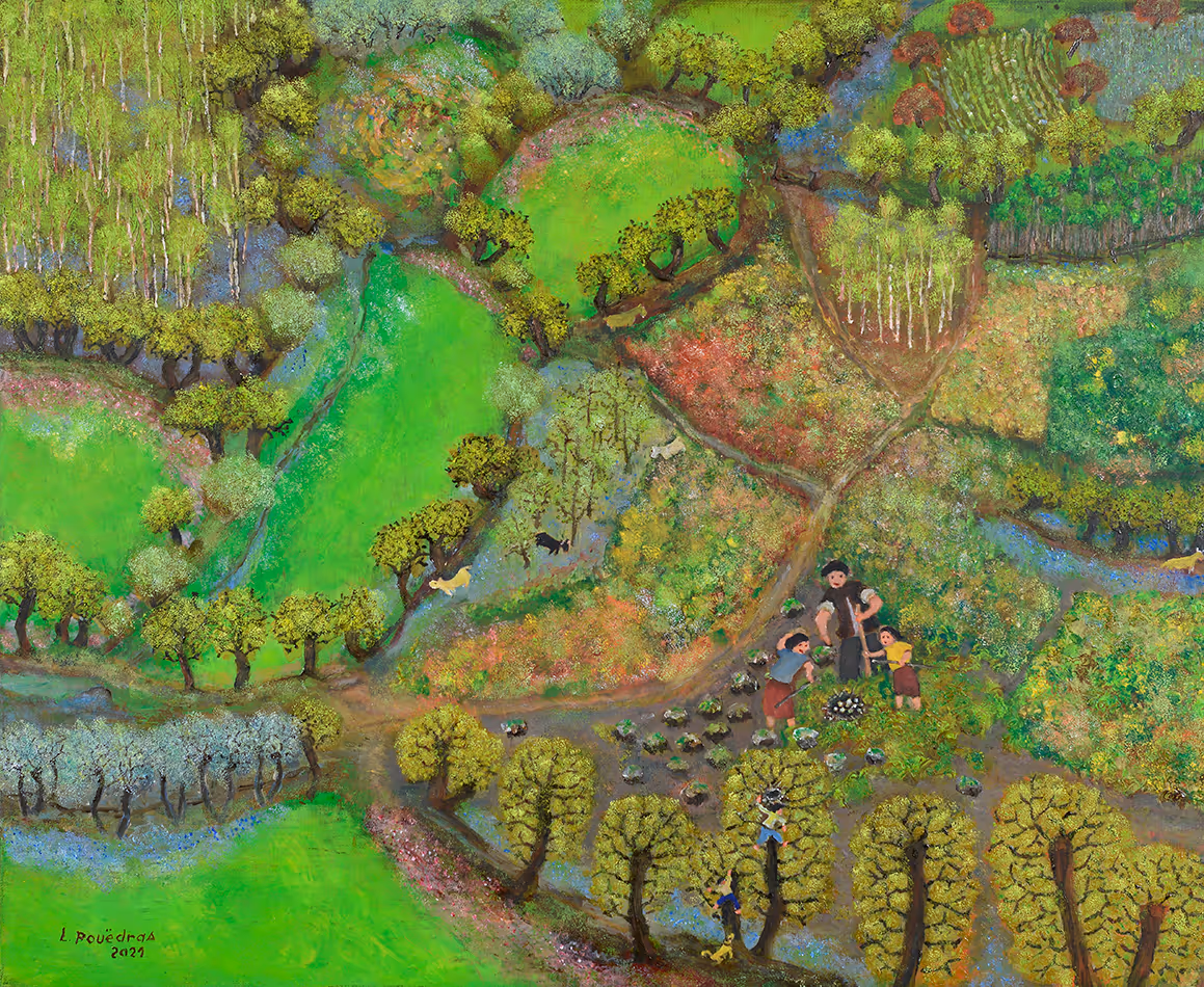 Mai, les vaches dans la lande