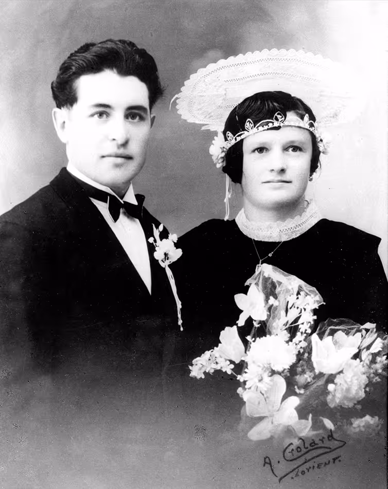 Photographie mariage parents de Lucien Pouëdras