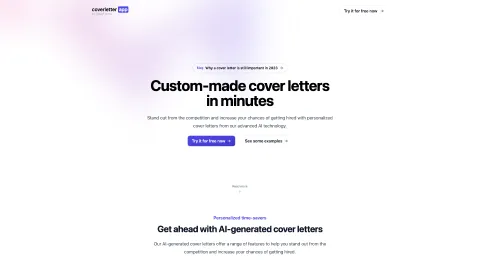 Coverletter app