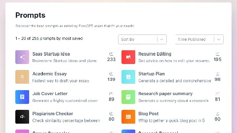 ChatGPT Prompt Search Engine