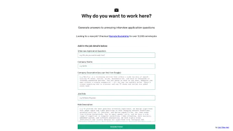 Whydoyouwanttoworkhere