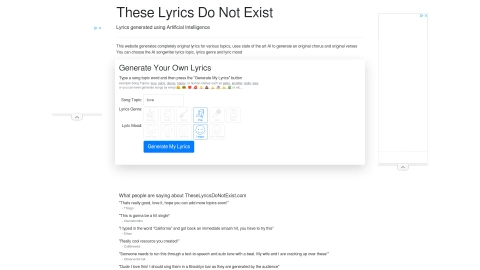 Theselyricsdonotexist