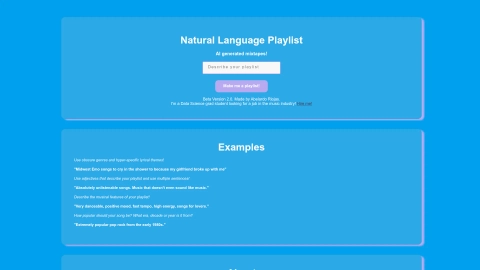 Naturallanguageplaylist