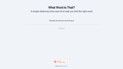 Whatwordisthat