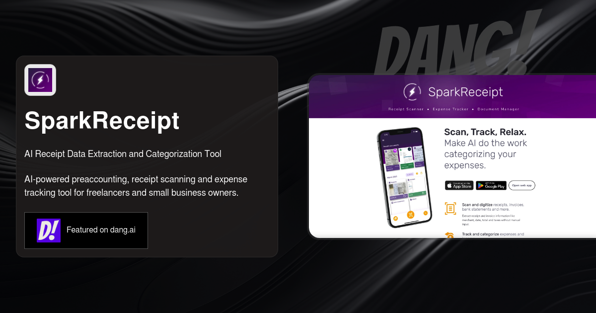 AI Receipt Data Extraction and Categorization Tool - SparkReceipt