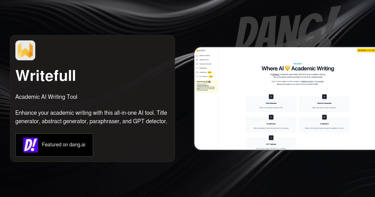 Write Full App Academic AI Writing Tool - Writefull