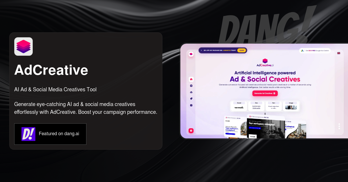 AI Ad & Social Media Creatives Tool - AdCreative