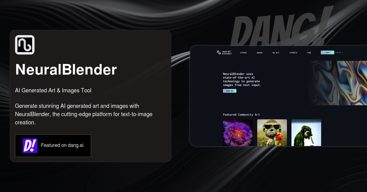 AI Generated Art & Images Tool NeuralBlender