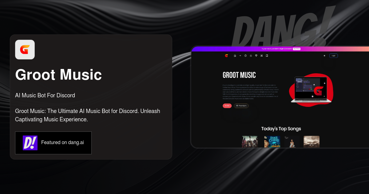 AI Music Bot For Discord Groot Music