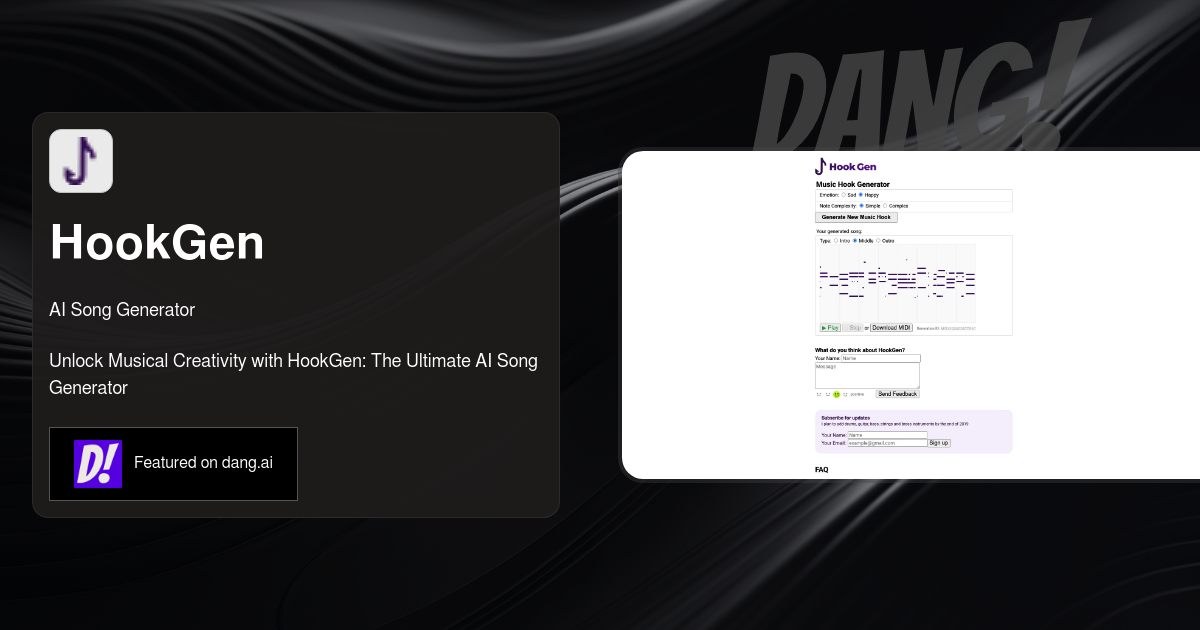 AI Song Generator - HookGen