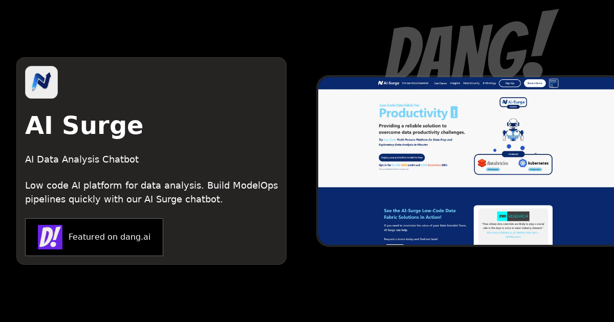 AI Data Analysis Chatbot - AI Surge - What happened to ai-surge.cloud ...