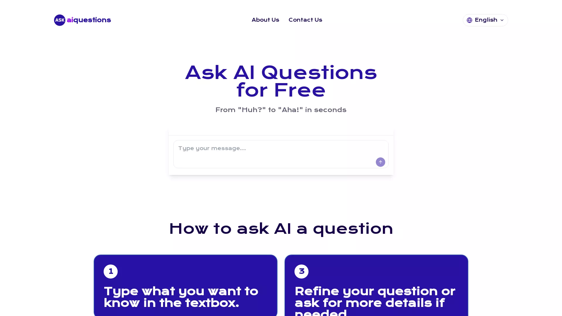 Ask AI Questions - Quick AI Insights on Business Website Screenshot