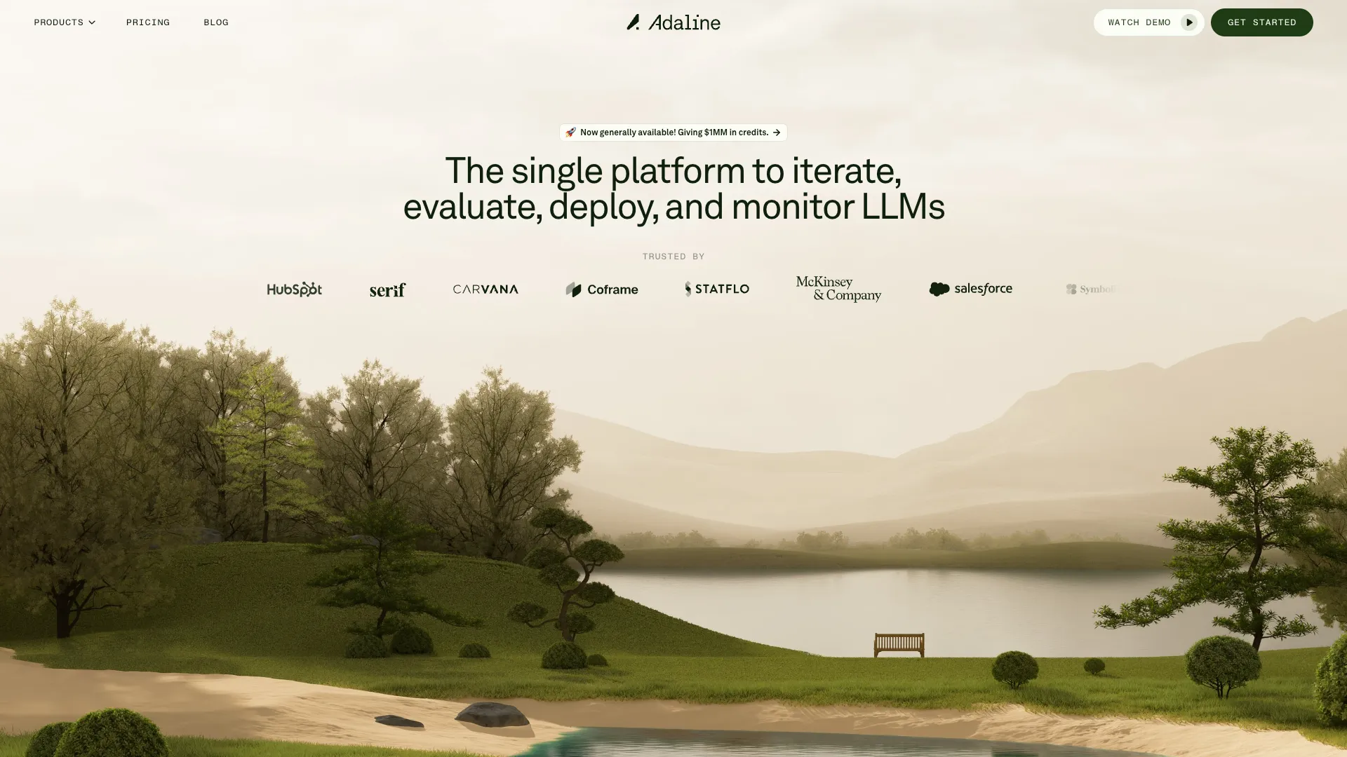 Adaline - Prompt Engineering and Monitoring Tools Website Screenshot