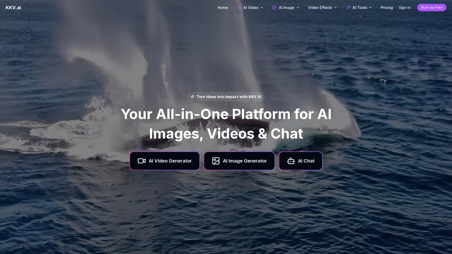 KKV AI - AI Image Generator Website Screenshot
