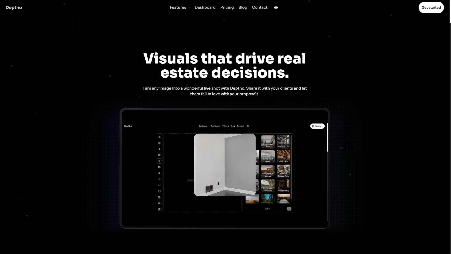 Deptho.ai - AI Sketch to Render Website Screenshot