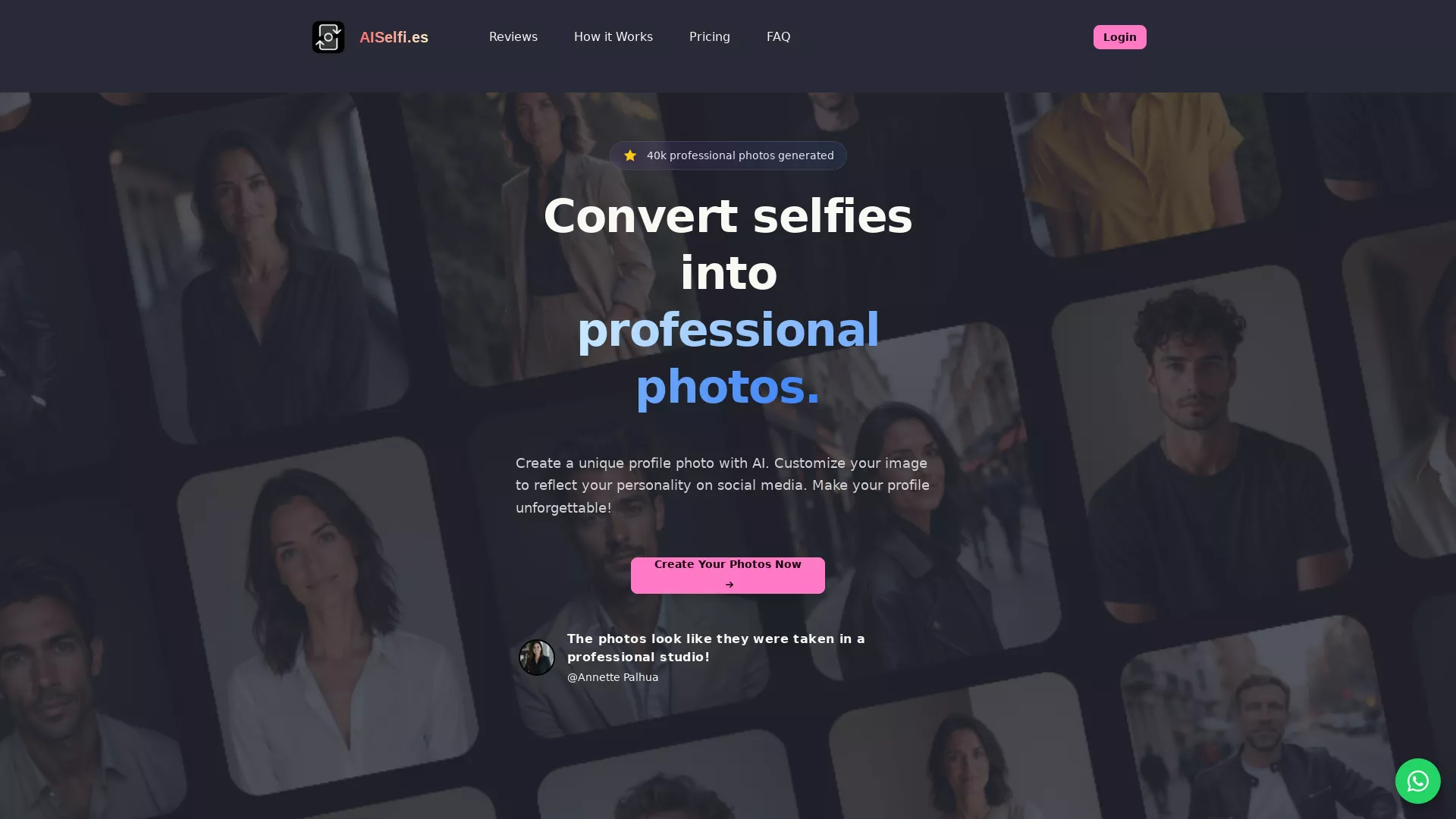 AiSelfi.es - AI Headshots Website Screenshot