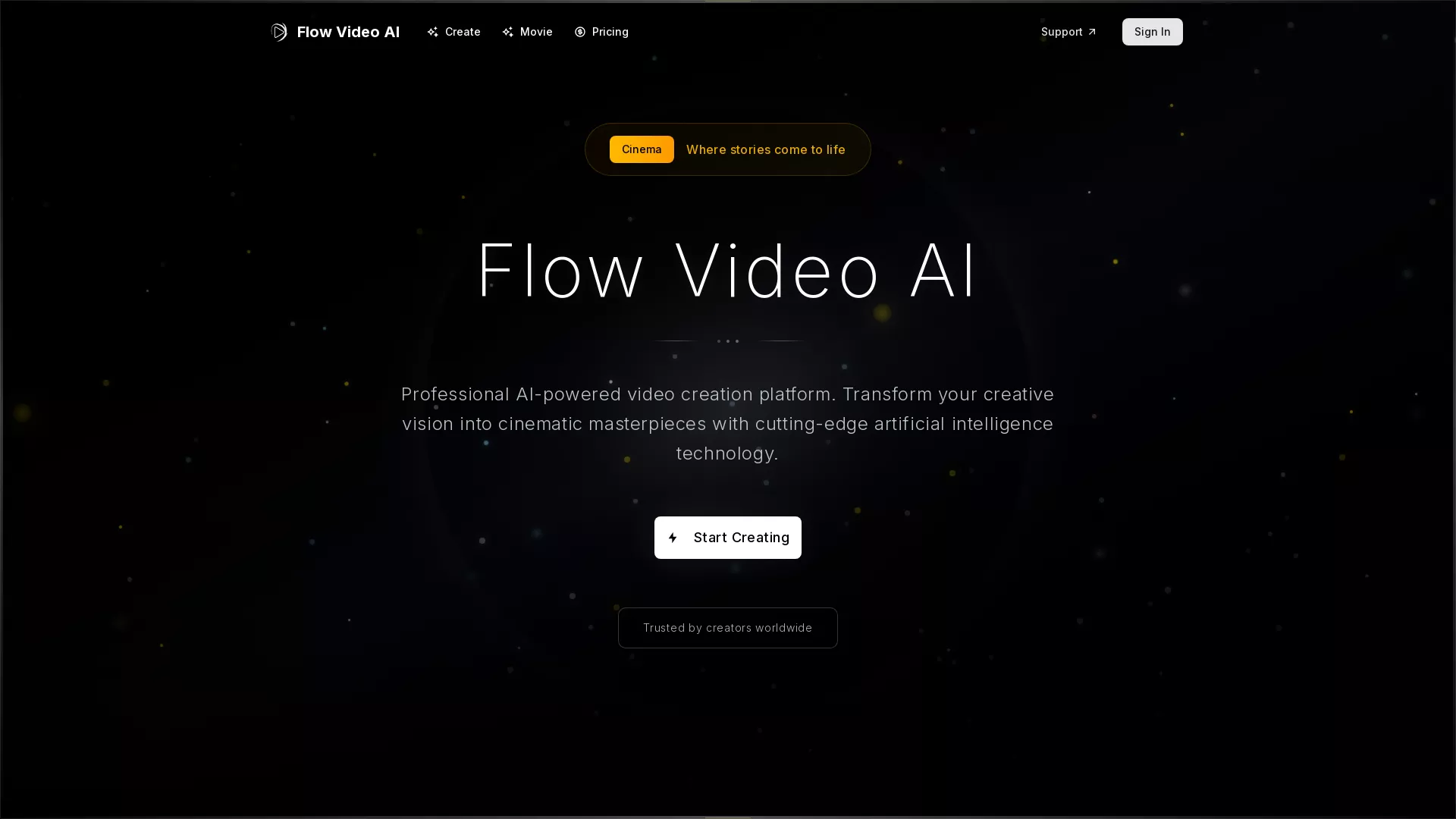 Flow Video AI - AI Text to Videos Tool Website Screenshot