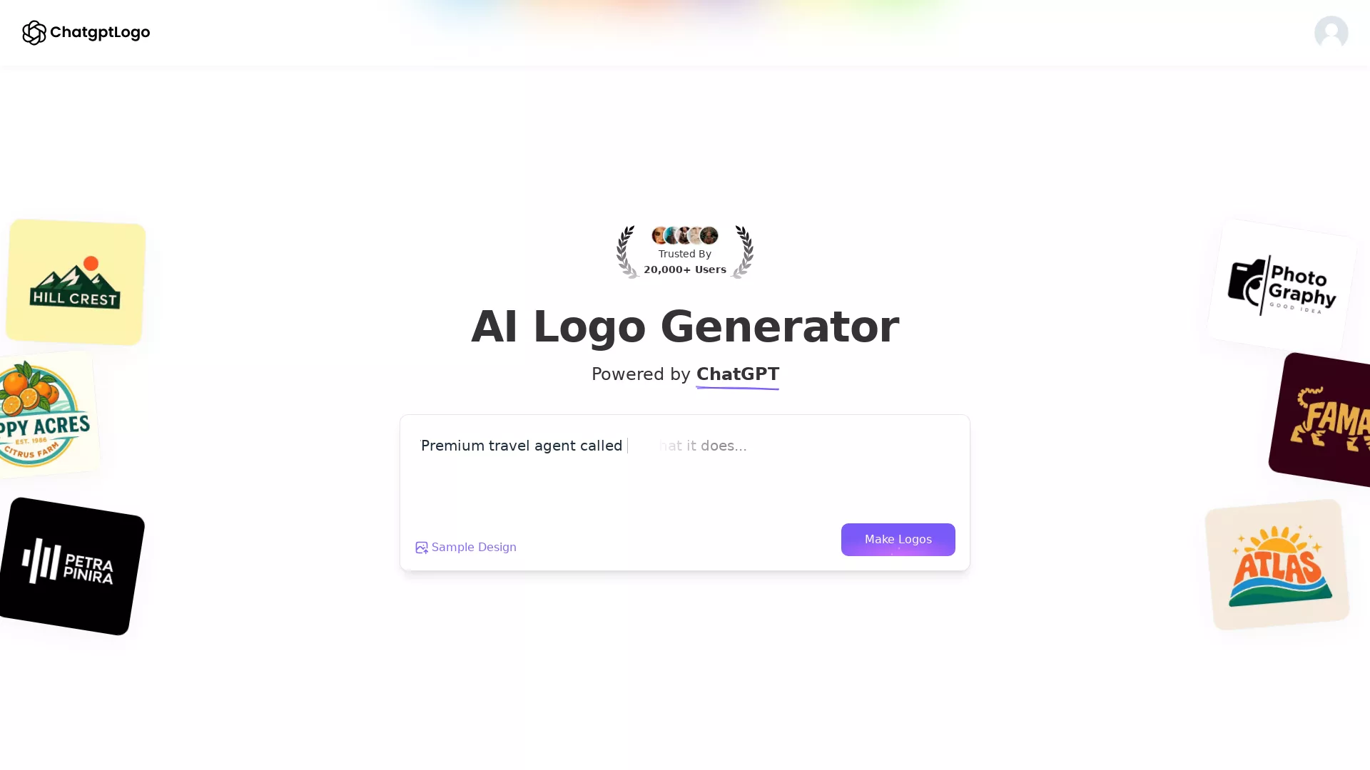 Chatgpt Logo - AI Logo generator  Website Screenshot