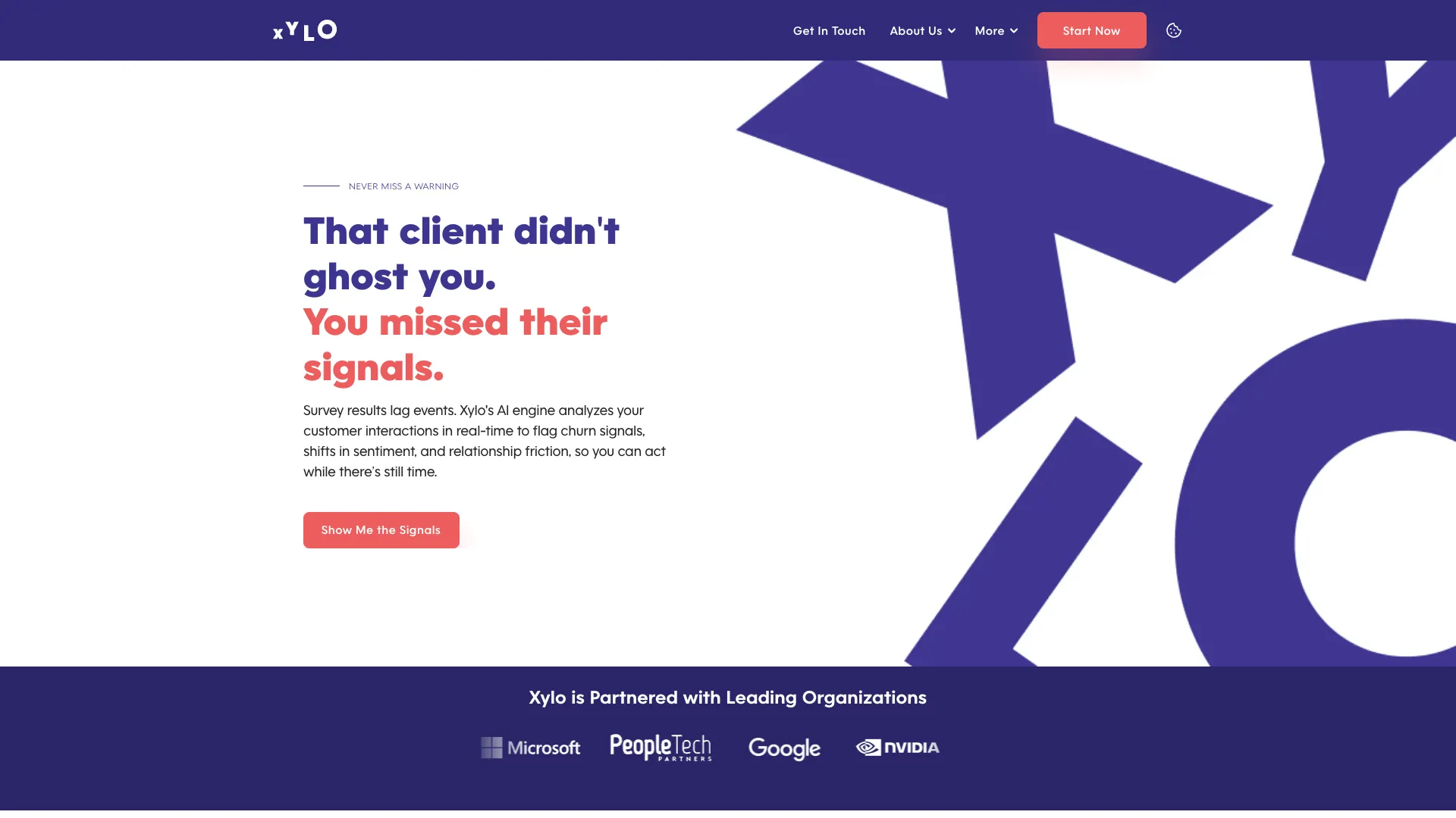 Xylo AI - AI-Powered Customer Experience Analytics Website Screenshot