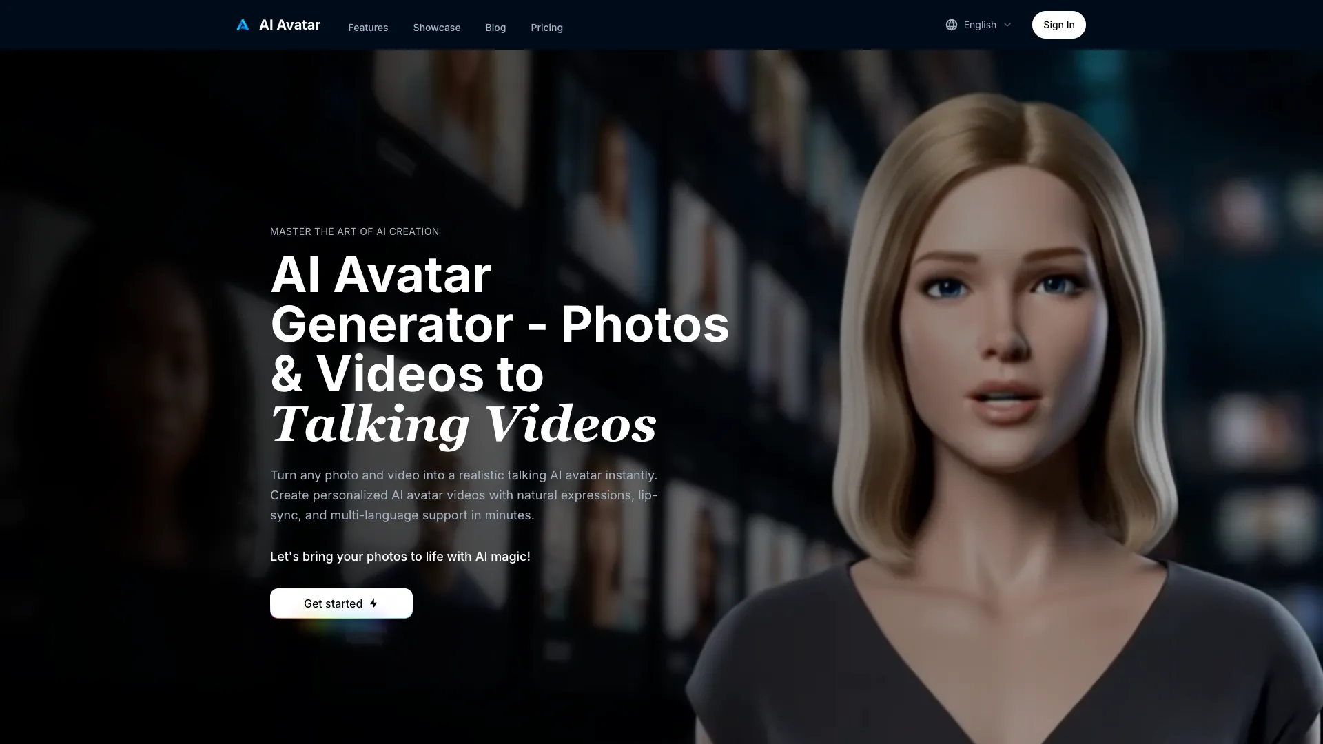 AI Avatar Art - AI Avatar Creation Website Screenshot