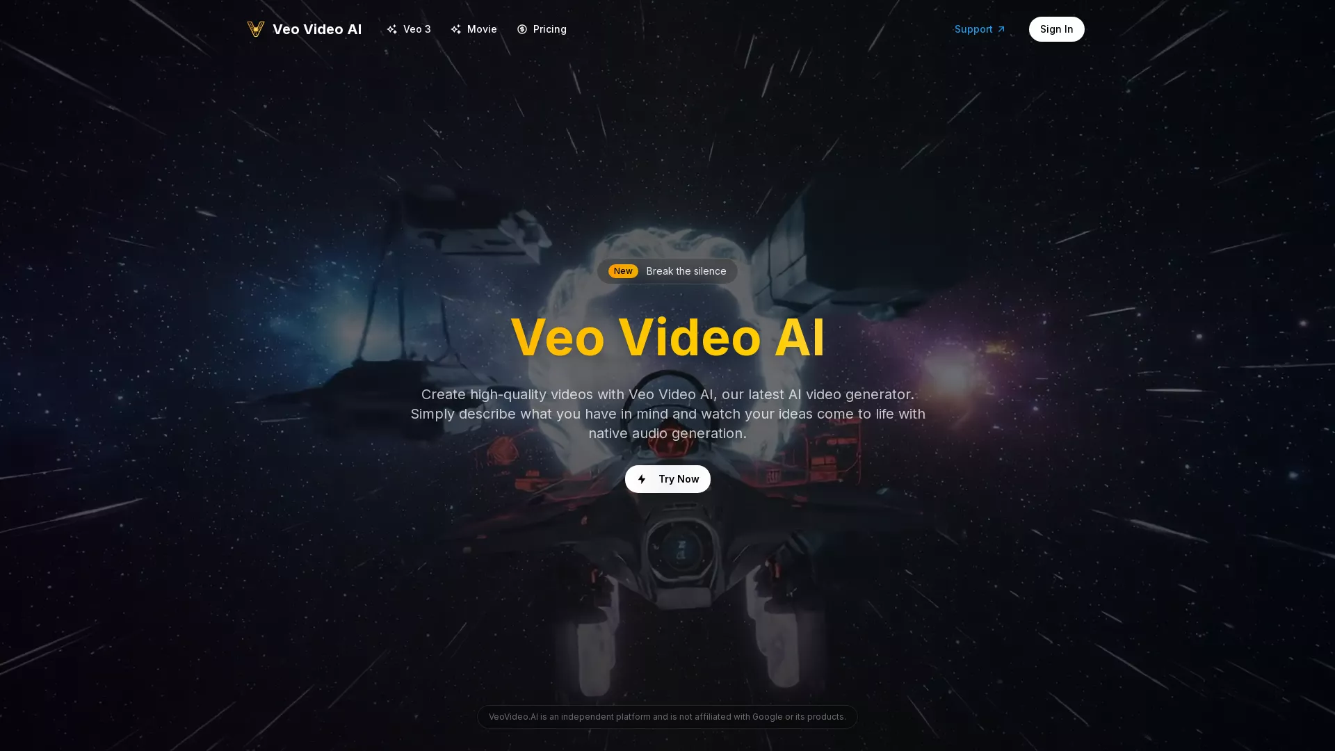 Veo Video AI - AI Video Content Creation Website Screenshot
