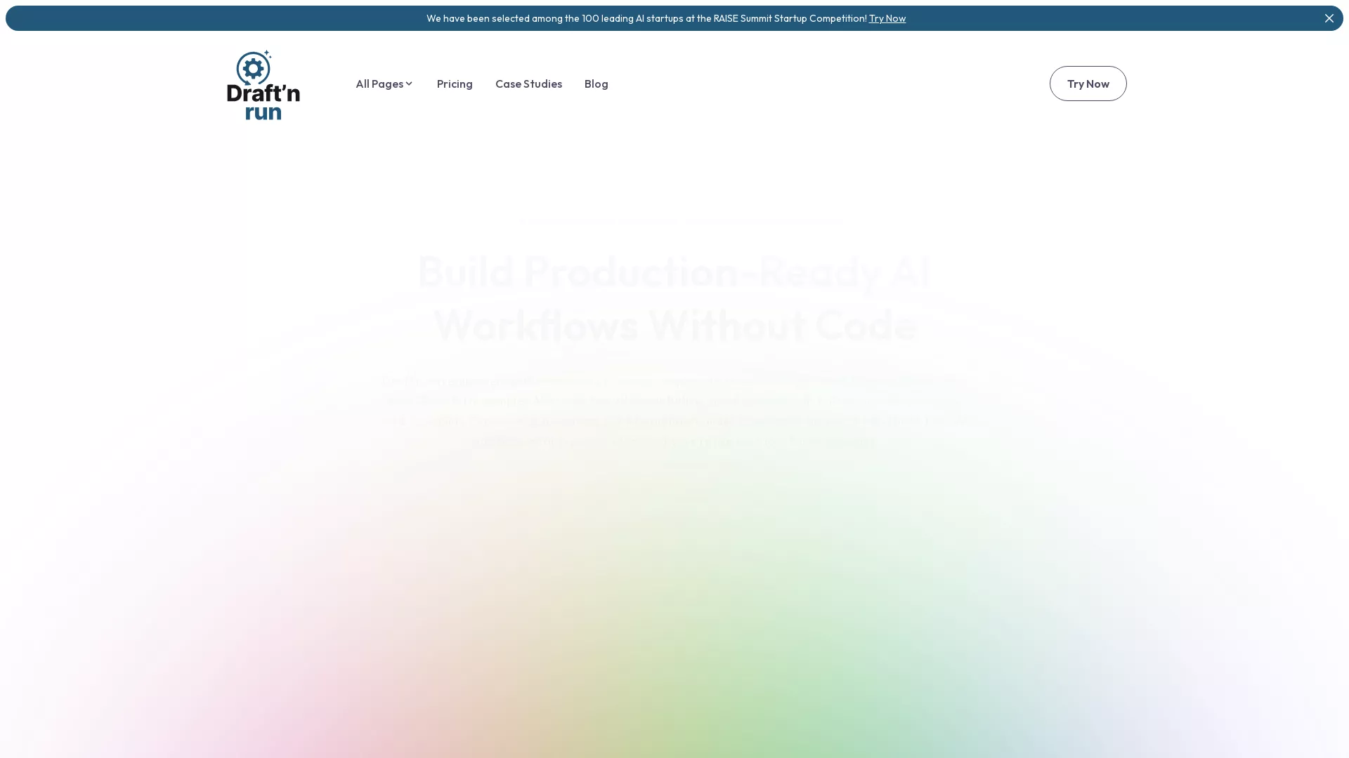 DraftNRUN - AI Automation Workflows Website Screenshot