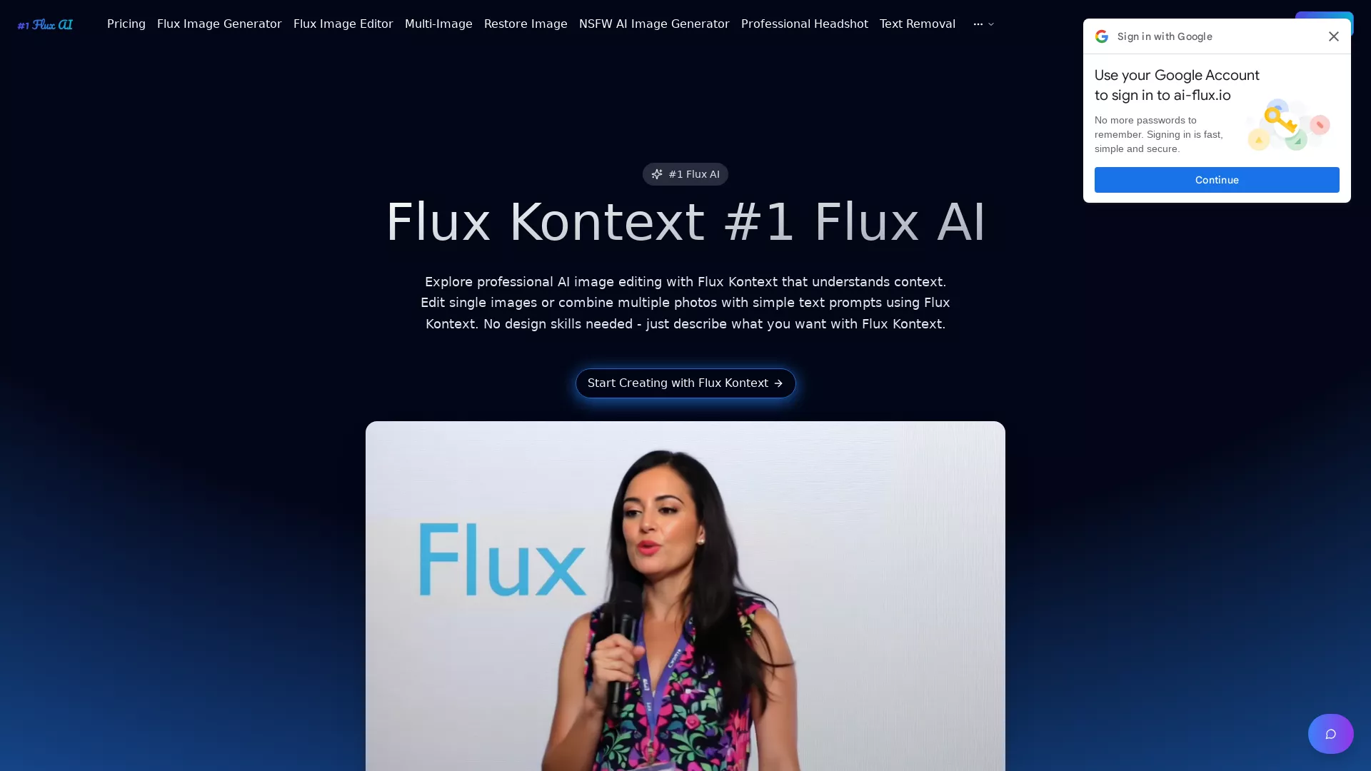 #1 Flux AI - AI Image Editing Tool Website Screenshot