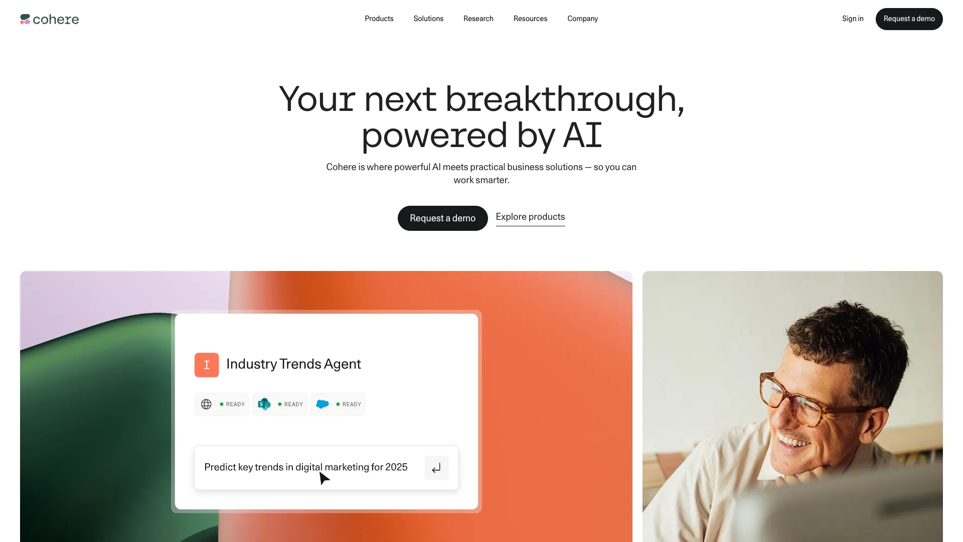 Cohere - AI Tools Website Screenshot