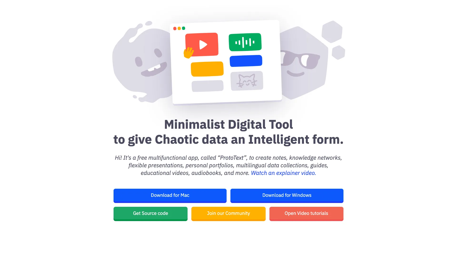 ProtoText - AI Text Organization And Creation Tool Website Screenshot