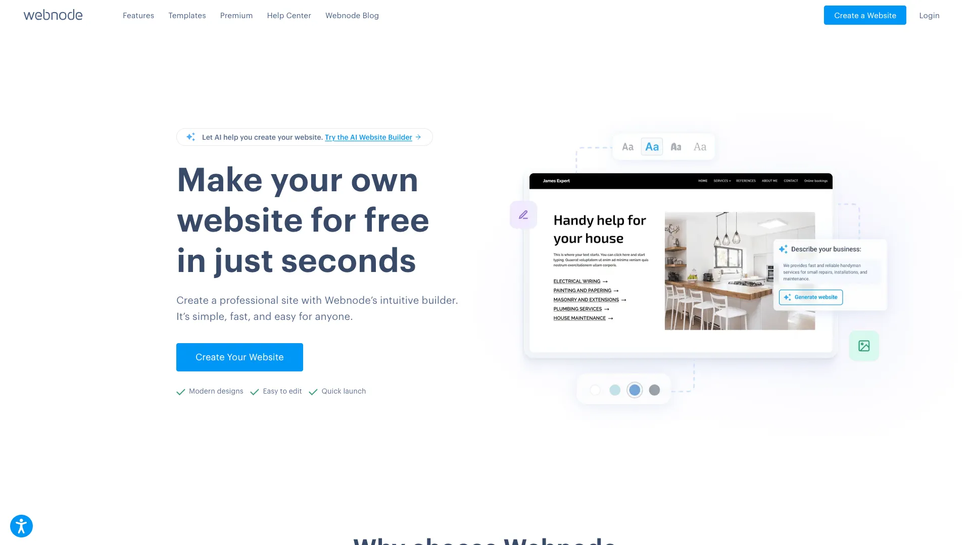 Webnode - AI Website Creator Website Screenshot