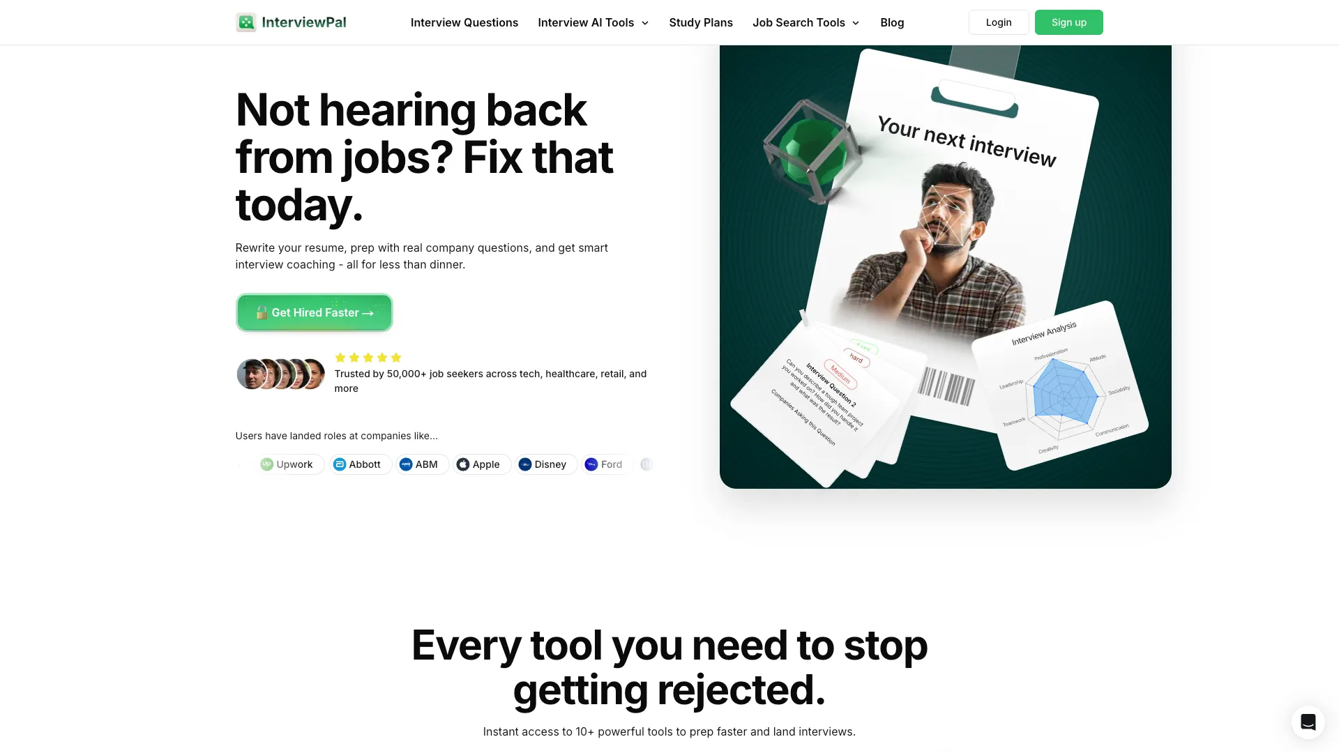 InterviewPal - AI Job Interview Prep Website Screenshot