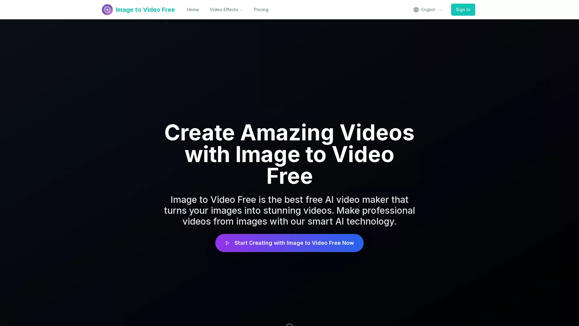 Imagetovideo - Image To Video Generator Website Screenshot