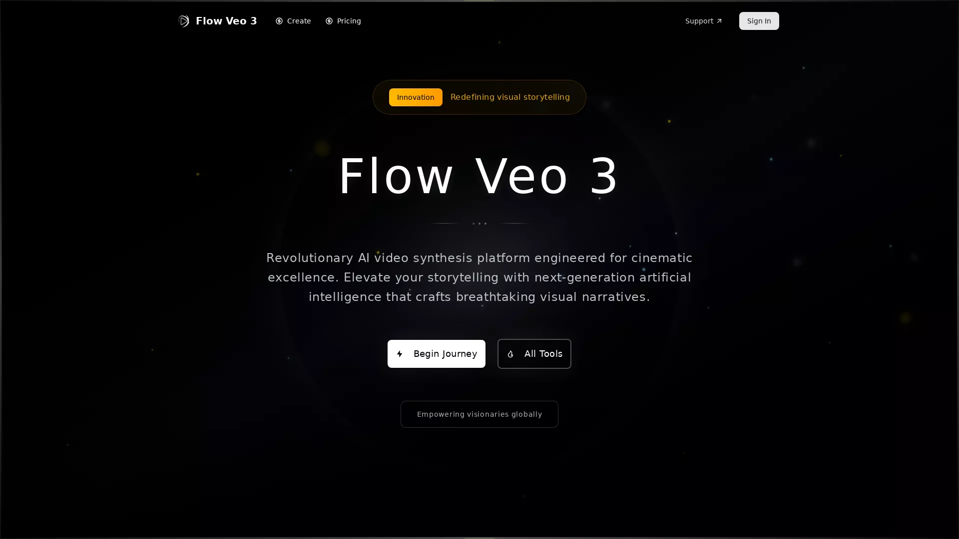 FlowVeo3 - AI Video Generation Website Screenshot