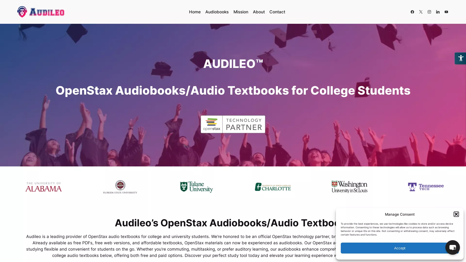 Audileo - AIStudyTool Website Screenshot