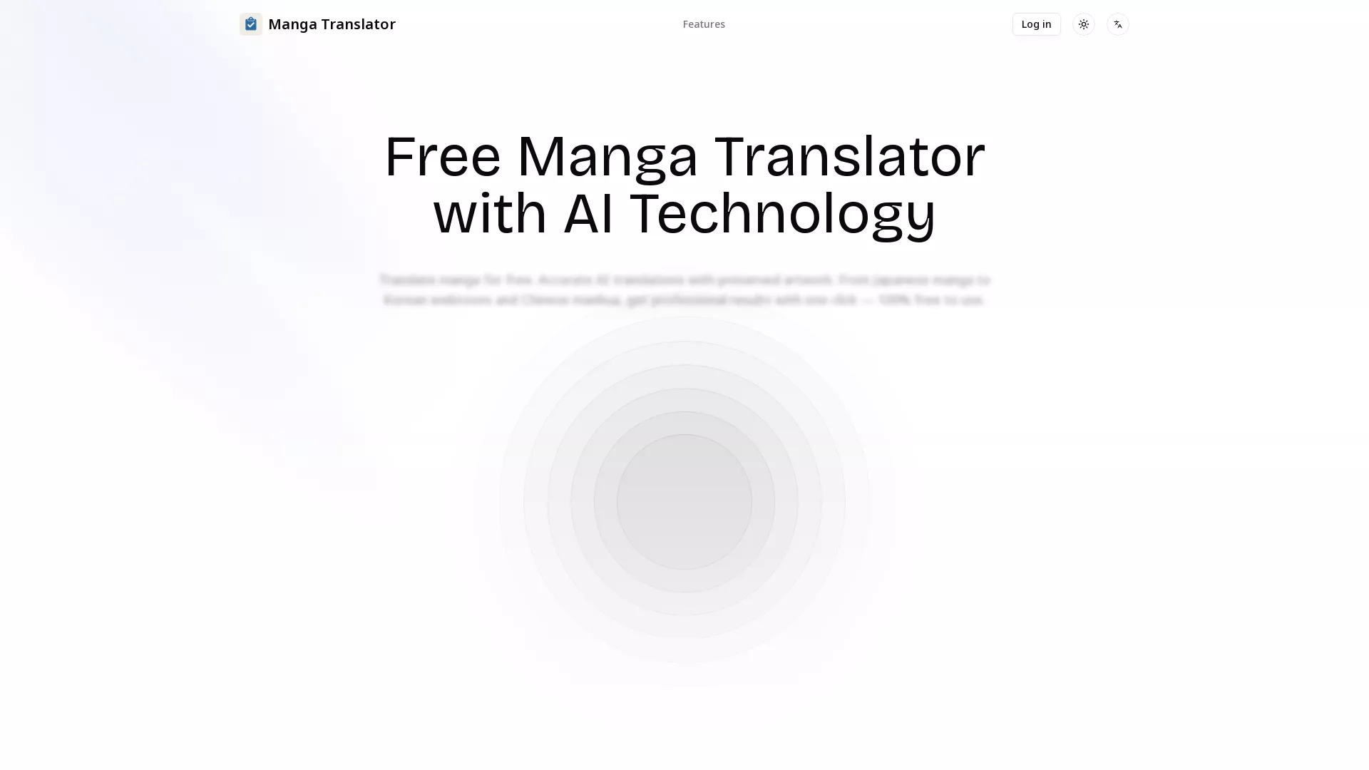 MangaTranslator - Manga Translation AI Website Screenshot