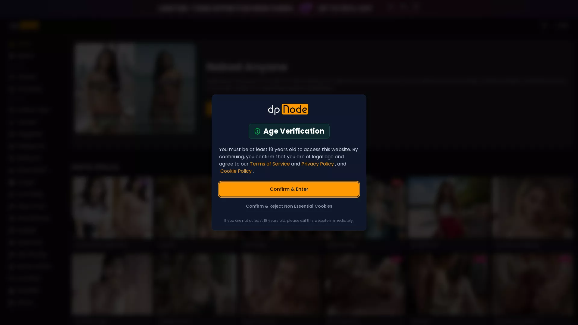 DPNode - AI GF Photo and Video Website Screenshot