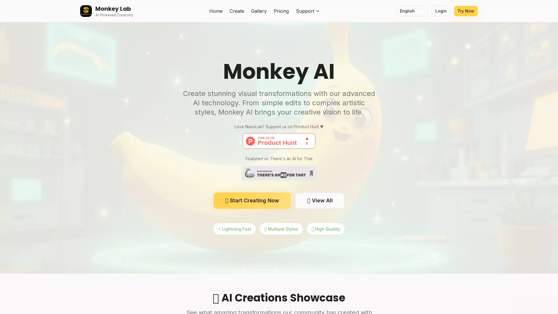 NanoLab - AI Art Prompt Library Website Screenshot