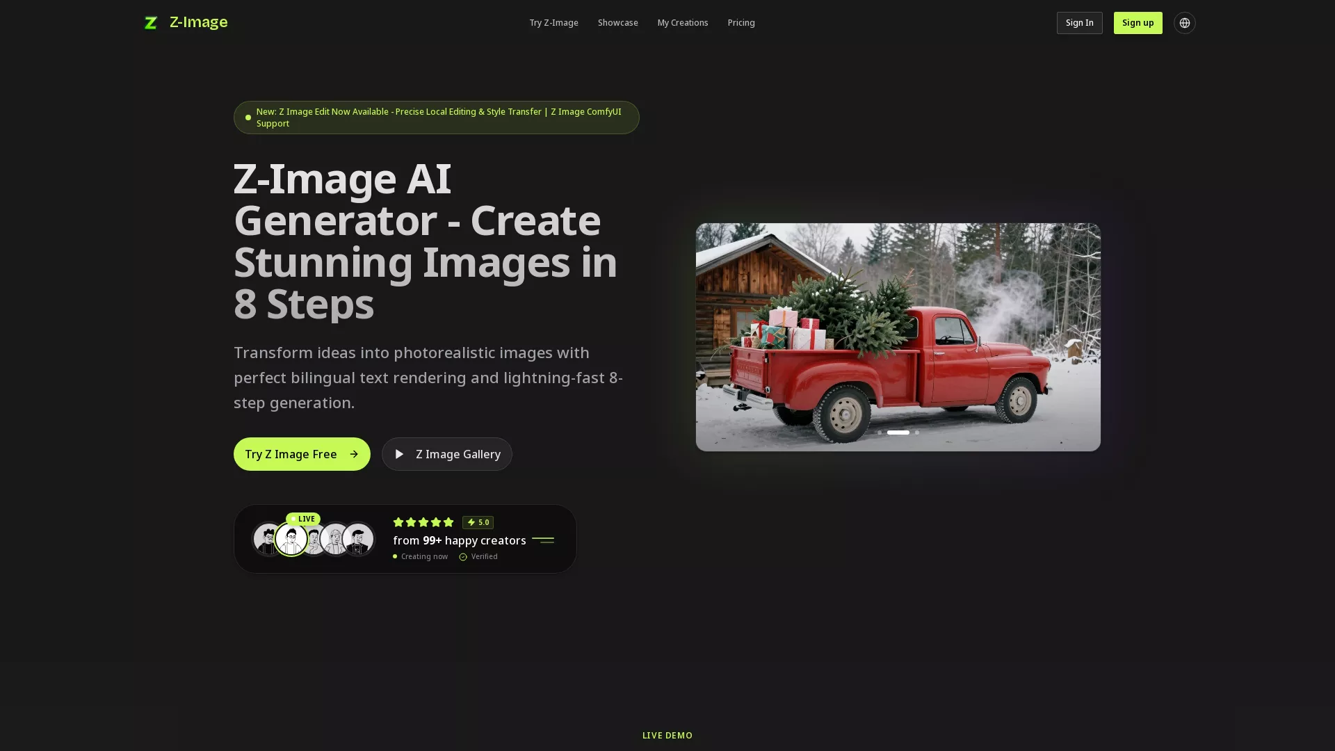 ZImage - AIImageGenerationTool Website Screenshot