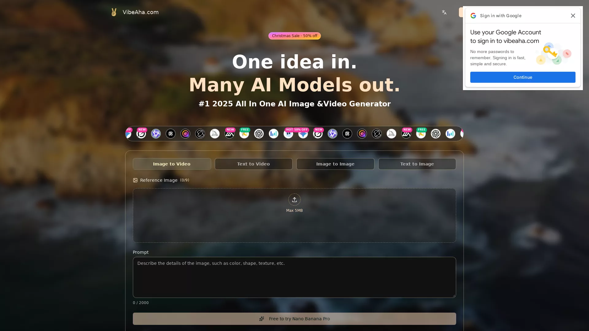 VibeAha - AI Multi-Model Content Creator Website Screenshot