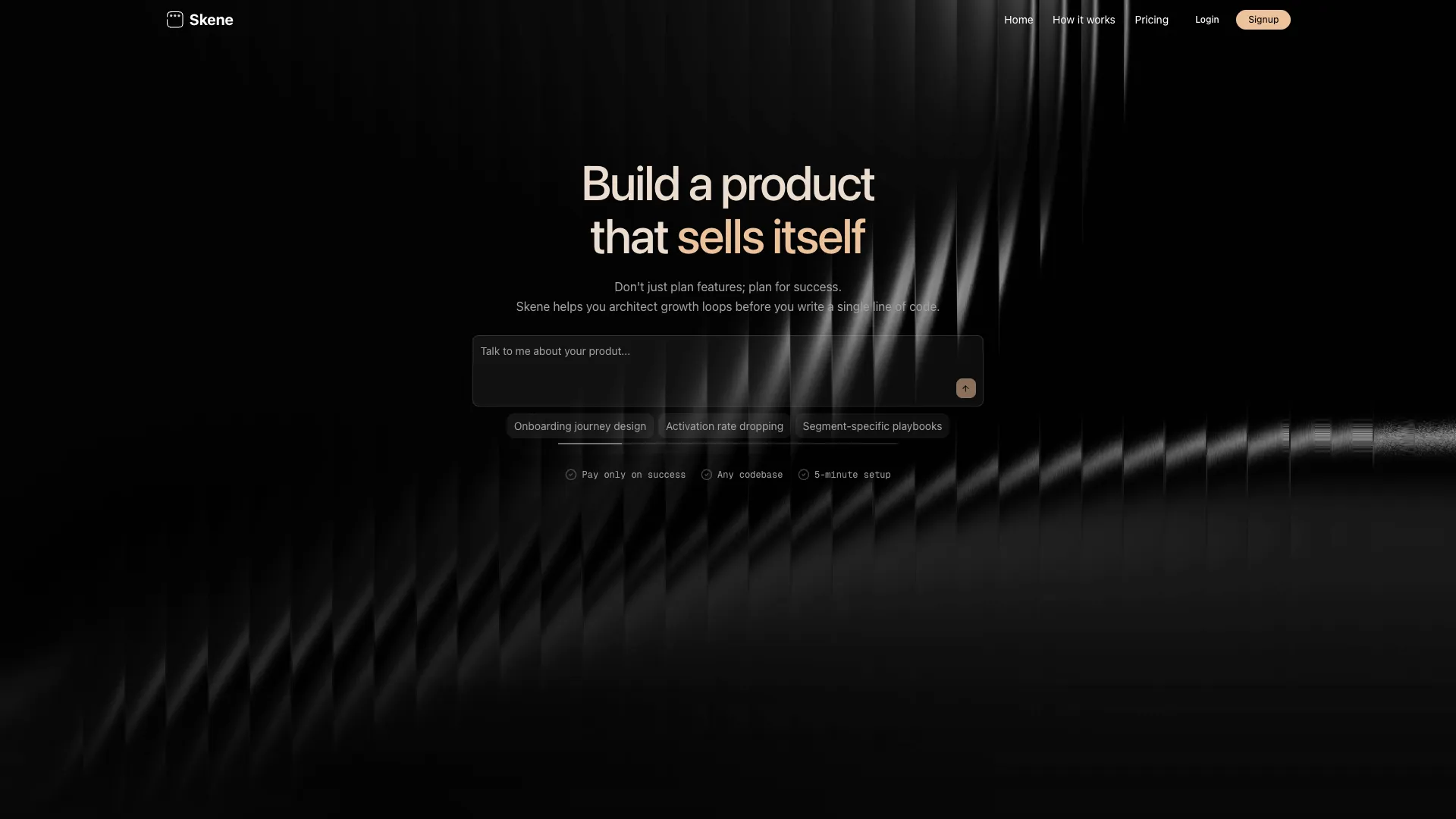 Skene - AI Growth Automation Website Screenshot