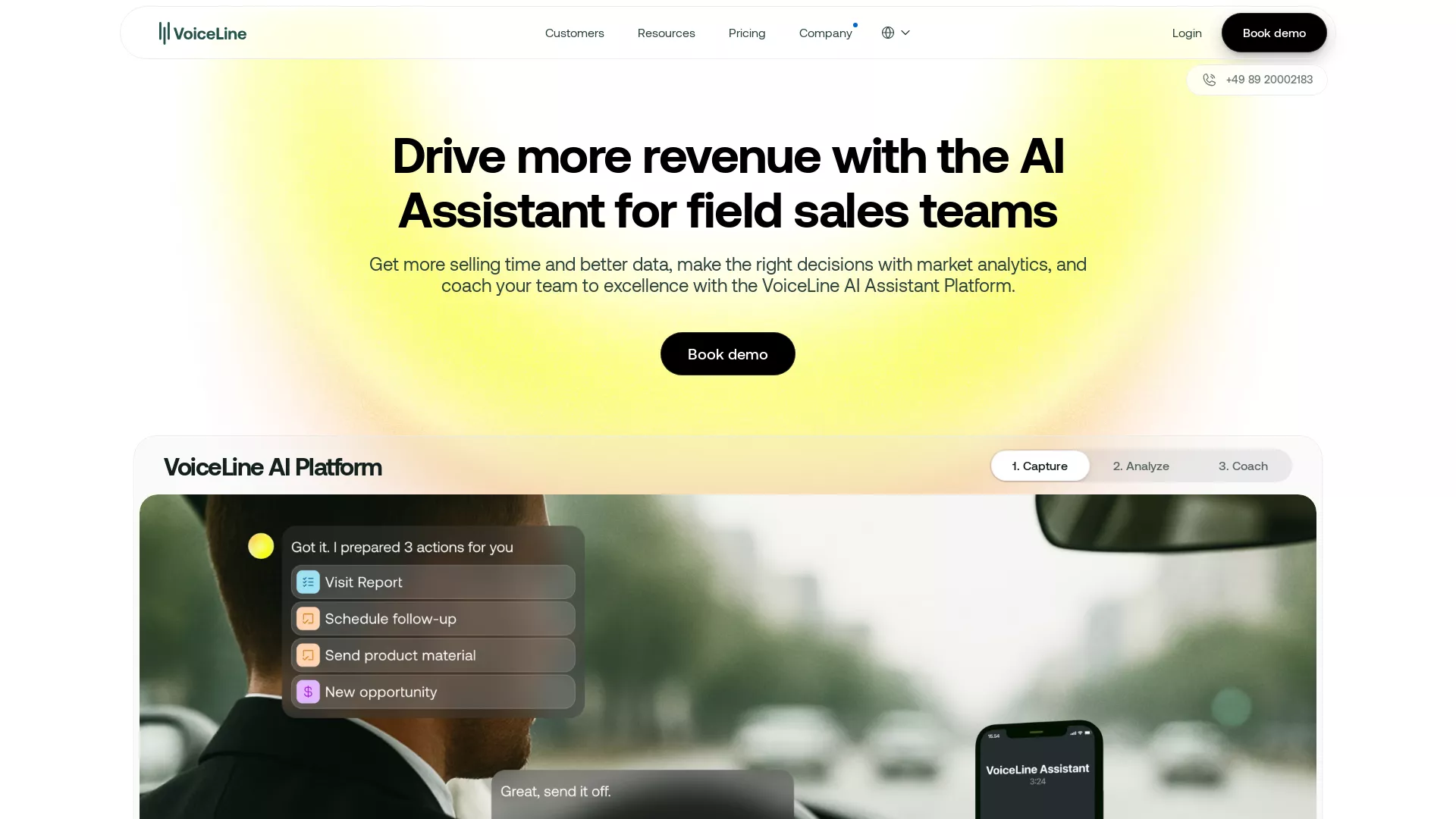 VoiceLine - AI Voice Note Tool Website Screenshot