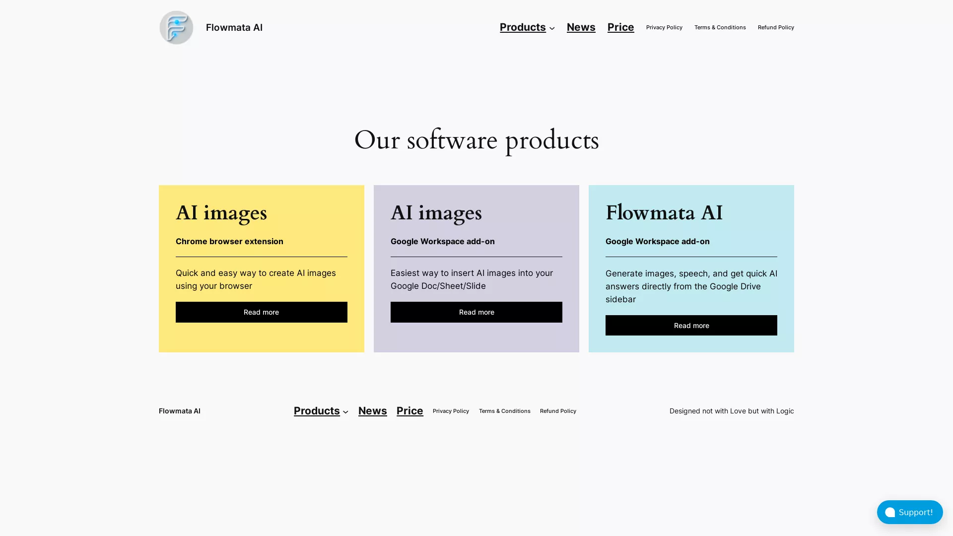 FlowmataAI - AI Workspace Addon Website Screenshot