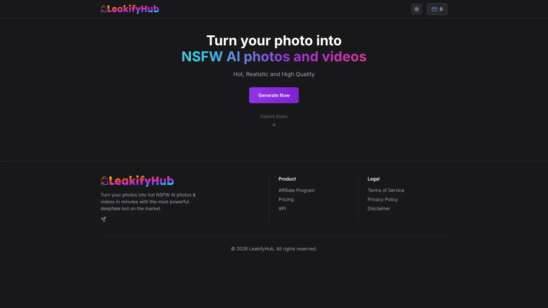 LeakifyHub.Fun - AI Image to Video Website Screenshot