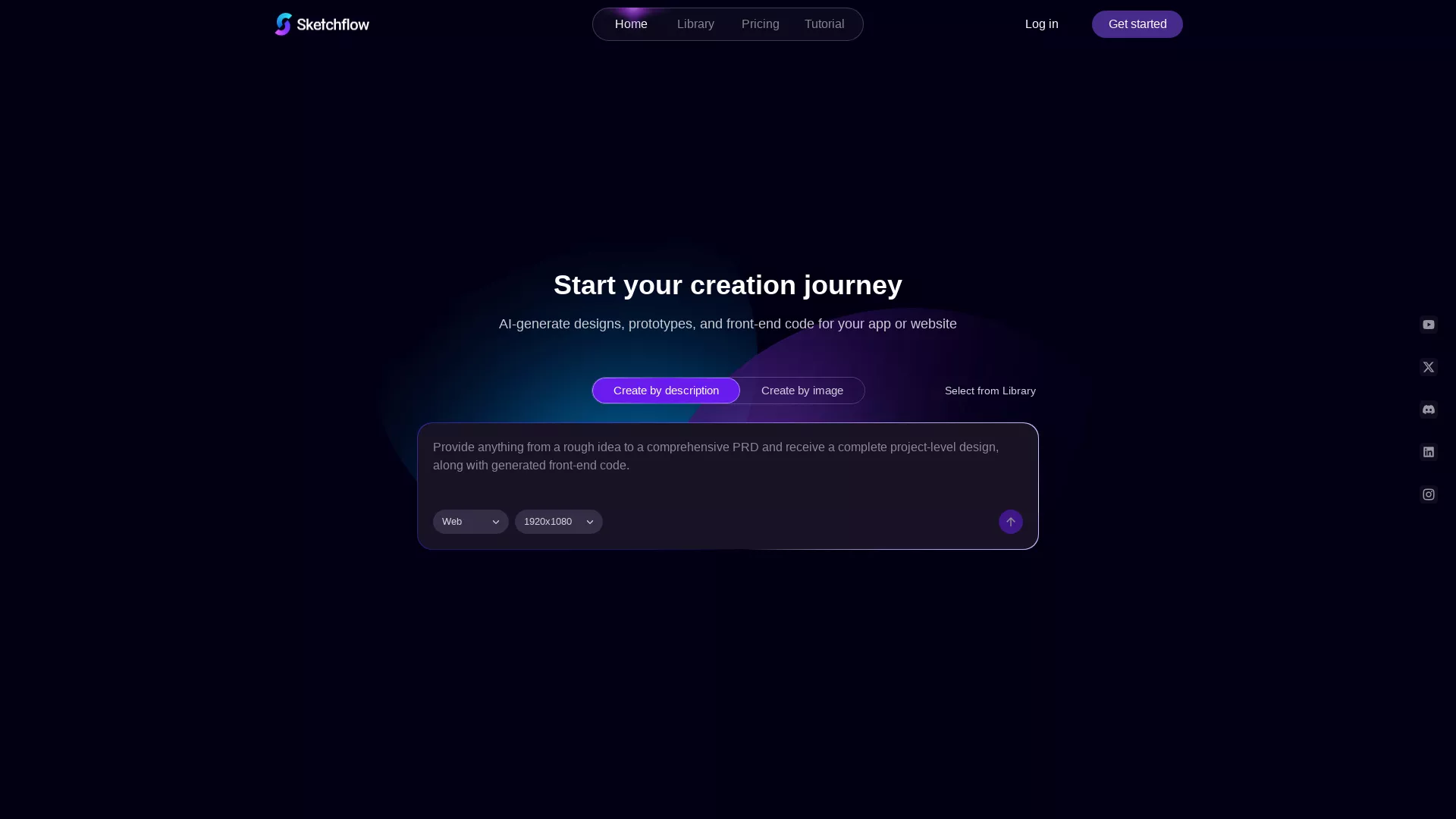 SketchflowAI - AI Website Builder Website Screenshot