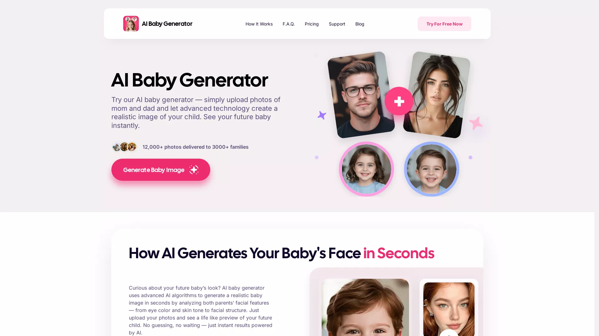 AI Baby Generator - AI Baby Generator Website Screenshot