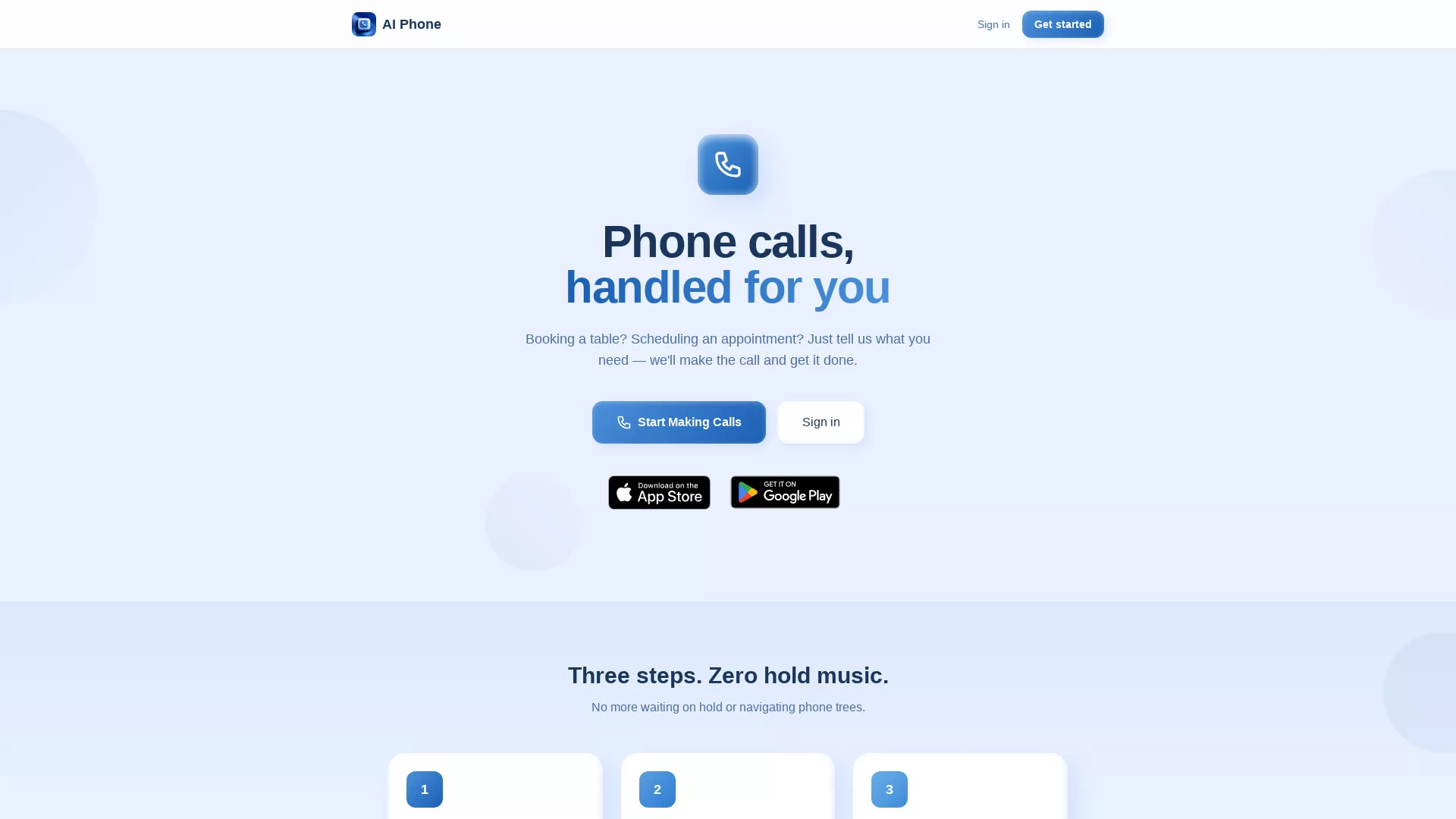 AIPhone - AIOutboundCallingSolution Website Screenshot