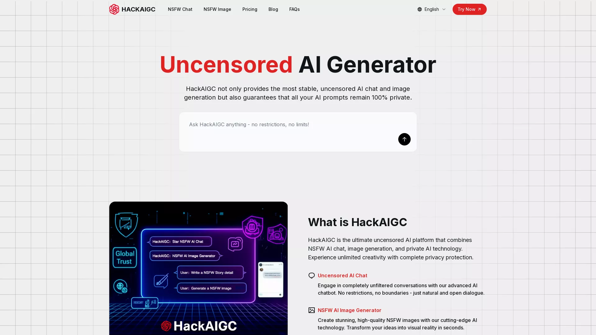 HackAIGC - AI Content Generation Platform Website Screenshot