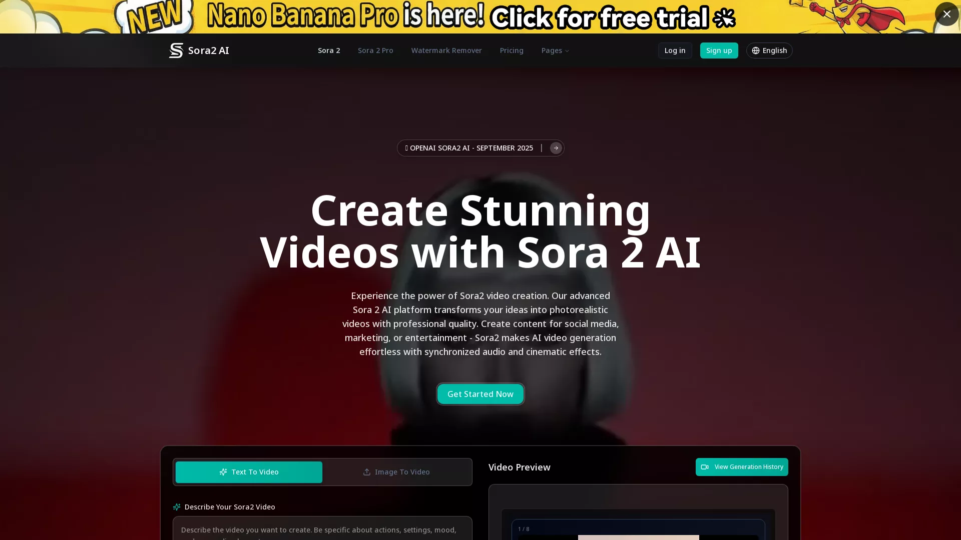AiSora2 - AI Video Generation Tool Website Screenshot