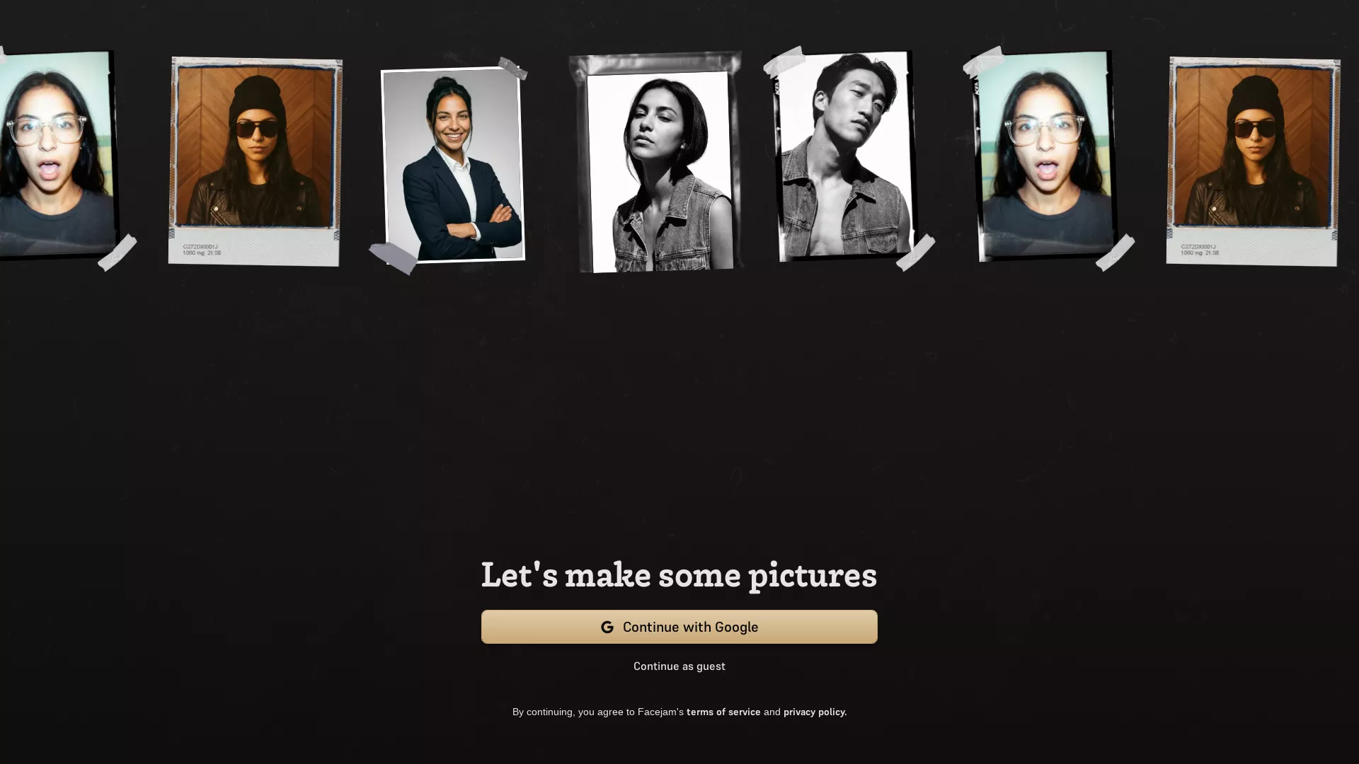 Facejam - Professional headshots Website Screenshot