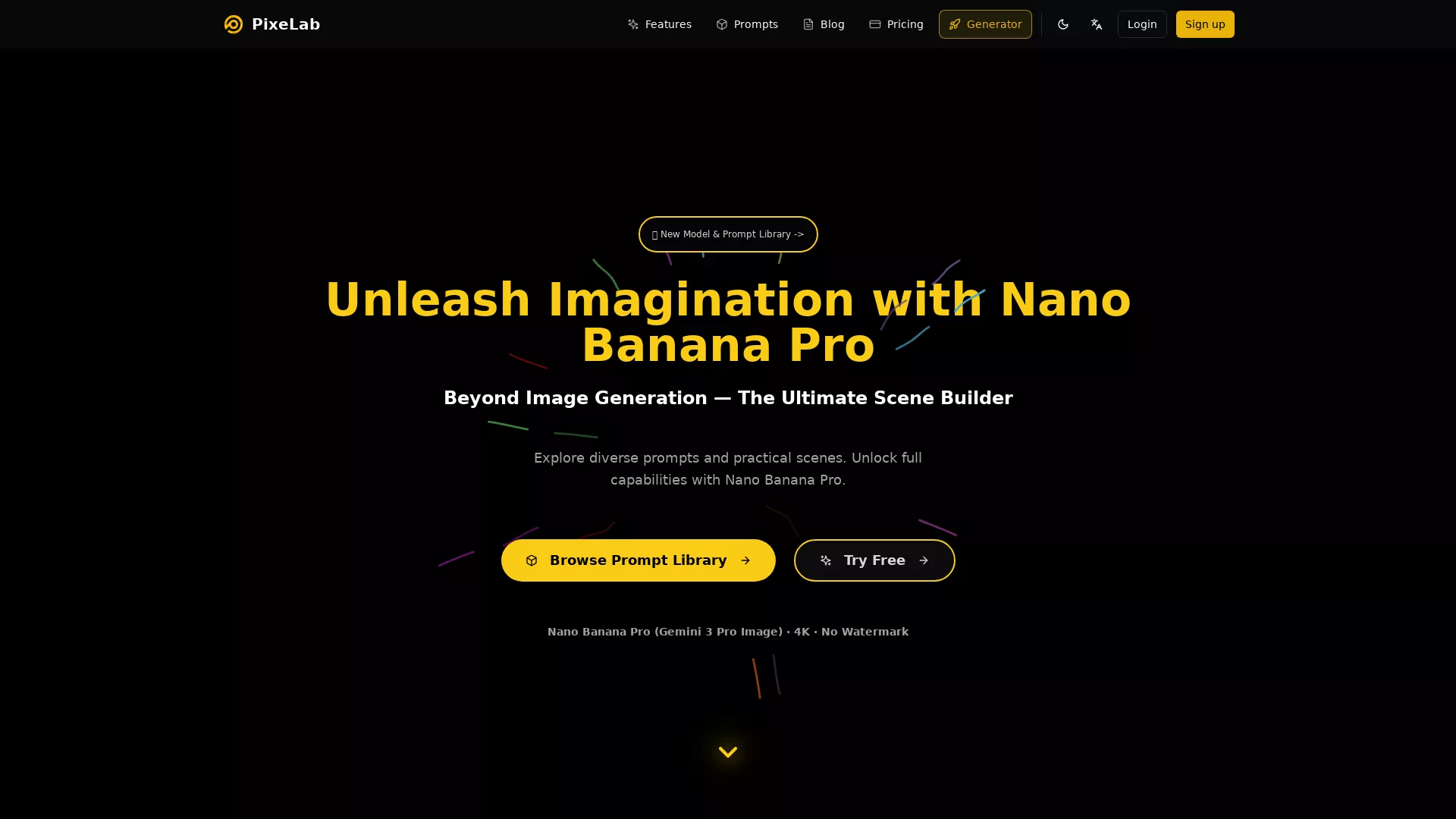 PixelAbArt - AI Image Generator Website Screenshot